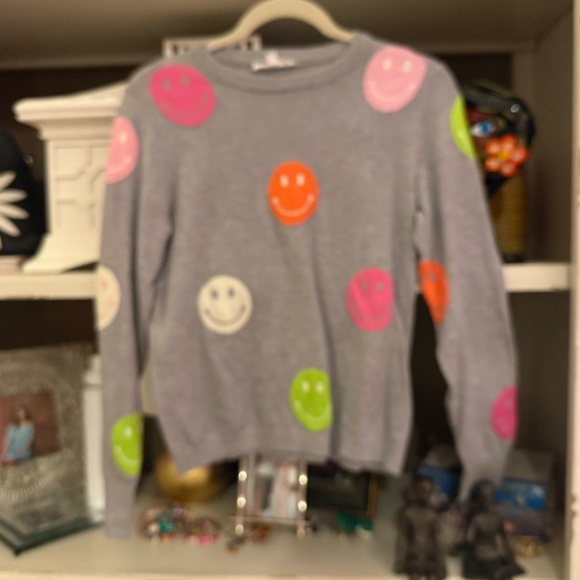 THML smiley face sweater grey size XS - Picture 4 of 6